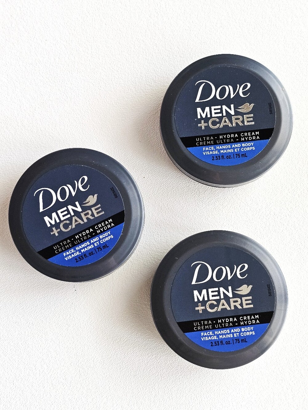 Dove Men+Care Ultra Hydra Cream 3-Pack Face Hands & Body Moisturizer NEW